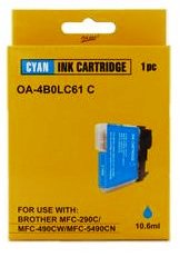 Brother LC61C Compatible Cyan Ink Cartridge